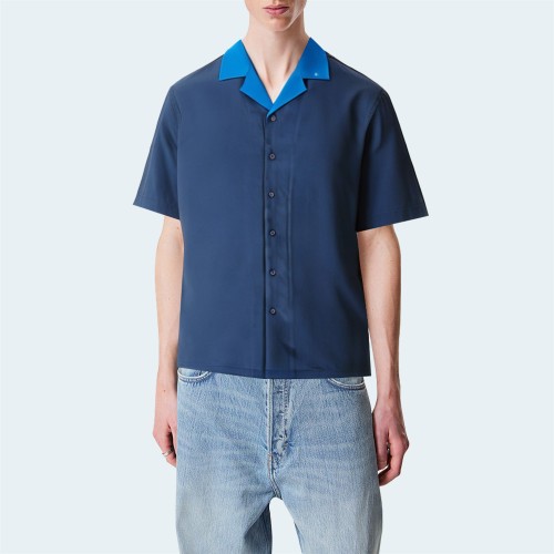 Casual classic loose-fitting men's short-sleeved shirt