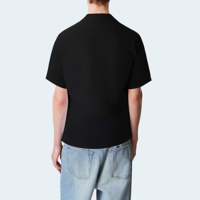 Casual cotton loose men's short-sleeved shirt