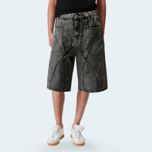 New trendy straight men's denim shorts