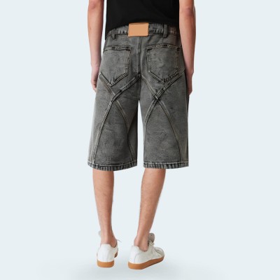 New trendy straight men's denim shorts