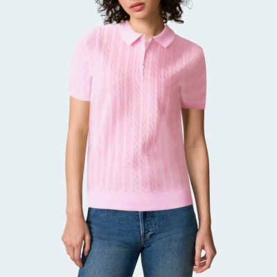 New simple twist knitted ladies short sleeves