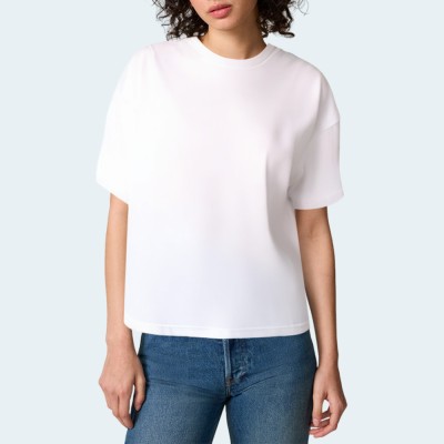 Simple and versatile round neck women's short sleeves