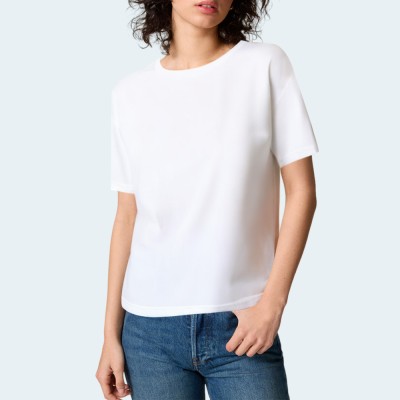 Simple and versatile round neck women's short sleeves