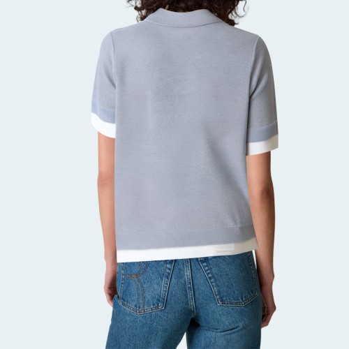 Simple and versatile knitted women's short sleeves