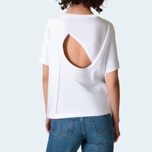 White casual loose women's short sleeve