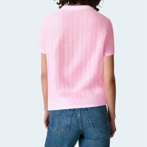 New simple twist knitted ladies short sleeves