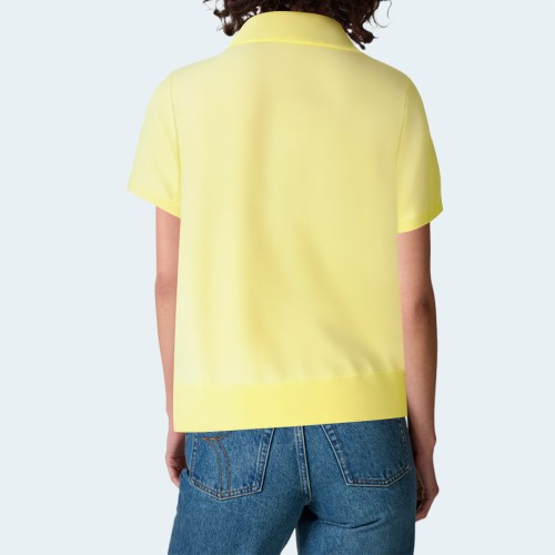 Yellow simple polo collar women's short sleeve