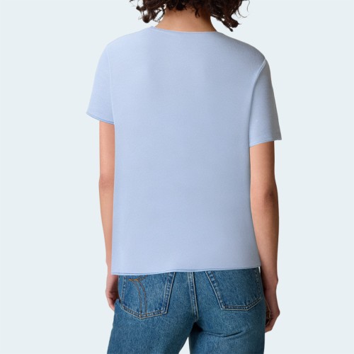 All-match sequined round neck women's short sleeves