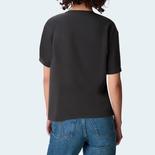Black casual round neck women's short sleeve