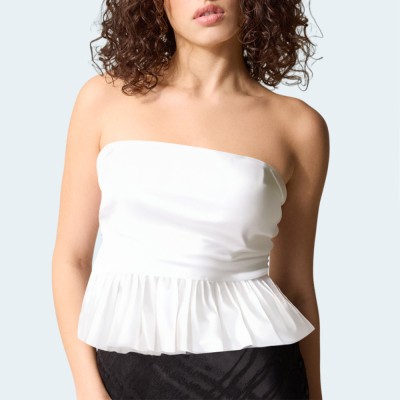 White summer backless women's wrap vest