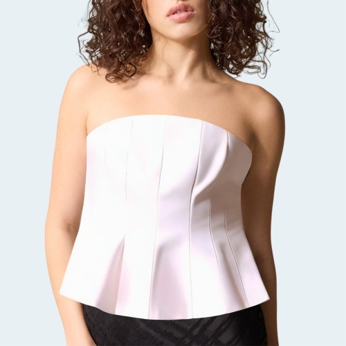 High-end pink backless women's wrap vest