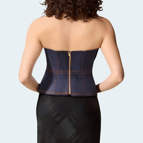 Fashionable and simple women's denim wrap vest