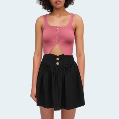 Pink soft simple sleeveless women's camisole