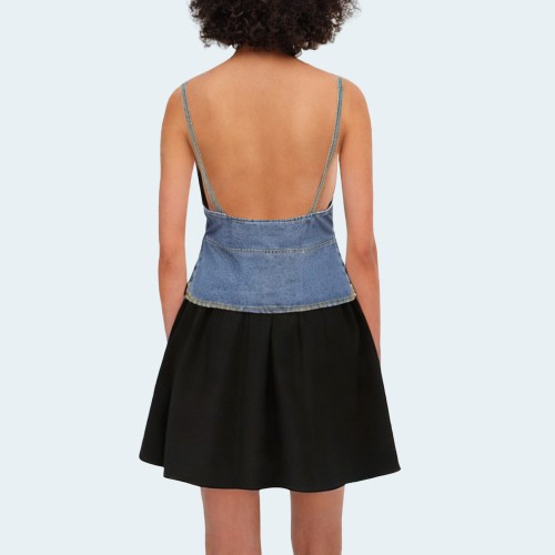 New fashionable backless women's denim camisole