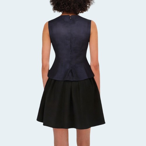 Corduroy deep V-neck sleeveless women's vest