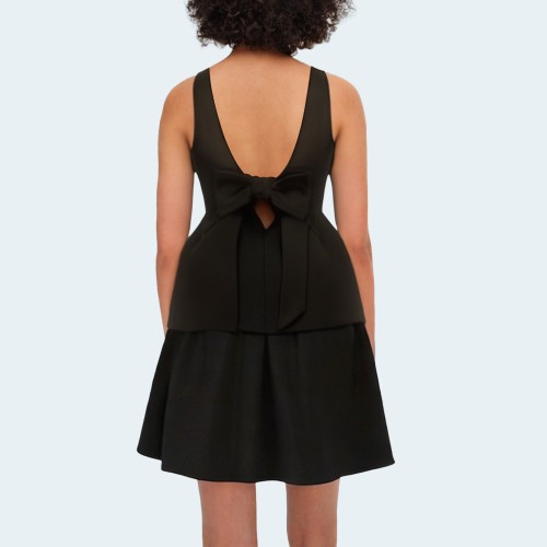 Black simple square collar women's camisole