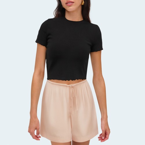 Summer new style silky texture women's shorts