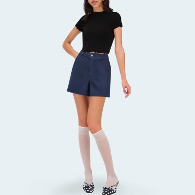 New fashionable blue women's denim shorts