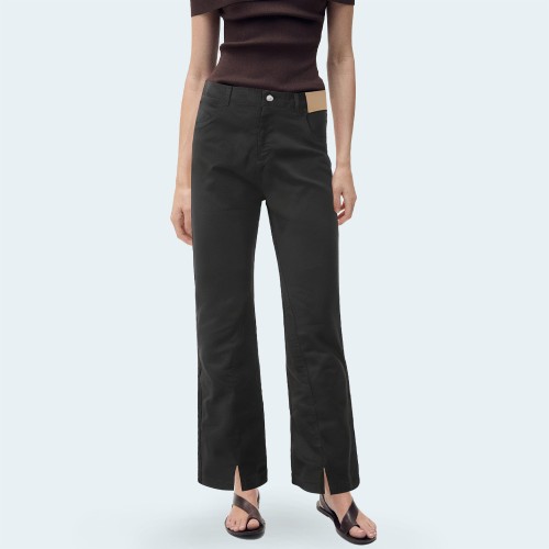Casual high waist women's flared denim trousers