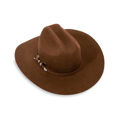 Fashionable brown quality women's cowboy hat