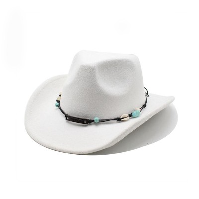 Retro wide brim women's western cowboy hat