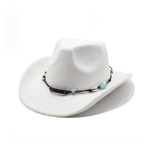 Retro wide brim women's western cowboy hat
