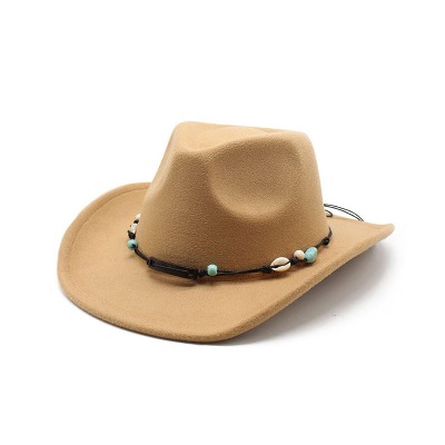 Retro wide brim women's western cowboy hat
