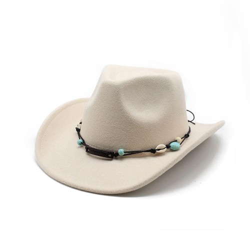 Retro wide brim women's western cowboy hat
