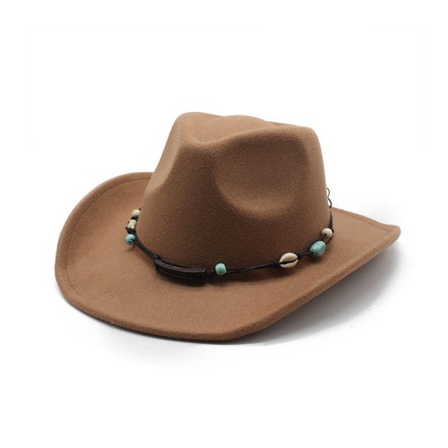 Retro wide brim women's western cowboy hat