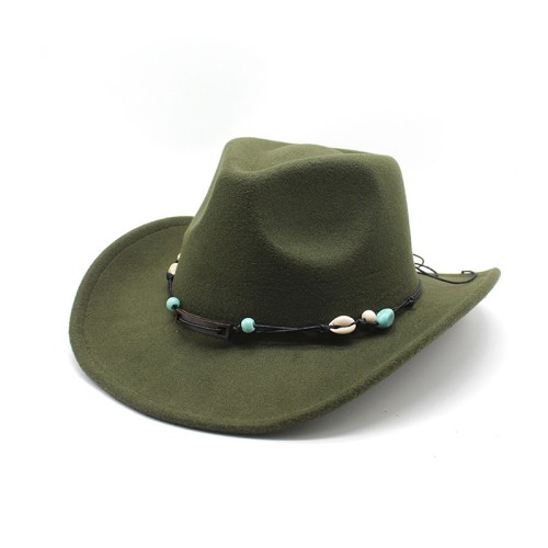 Retro wide brim women's western cowboy hat