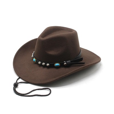Comfortable and breathable tweed women's cowboy hat