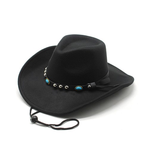 Comfortable and breathable tweed women's cowboy hat