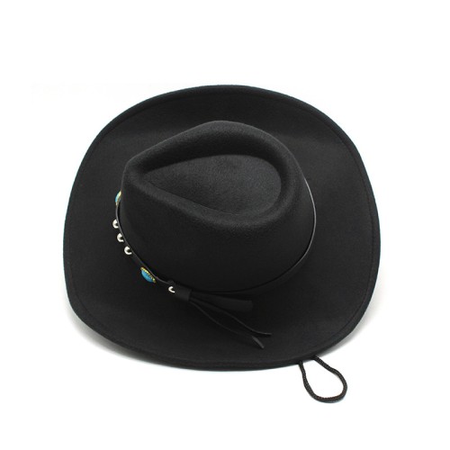 Comfortable and breathable tweed women's cowboy hat