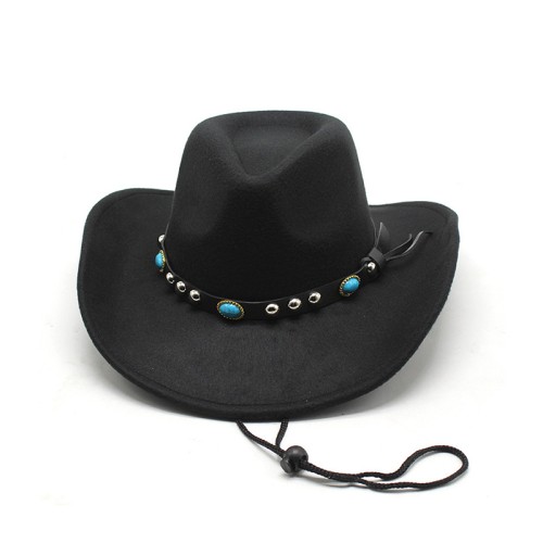 Comfortable and breathable tweed women's cowboy hat