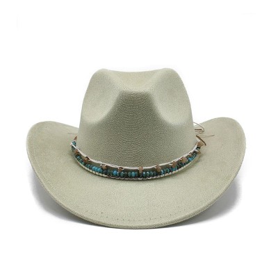 New style wide brim women's suede cowboy hat