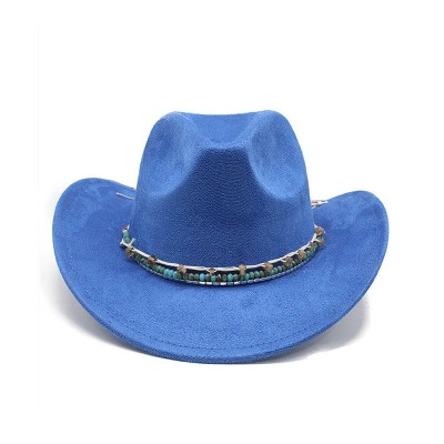New style wide brim women's suede cowboy hat