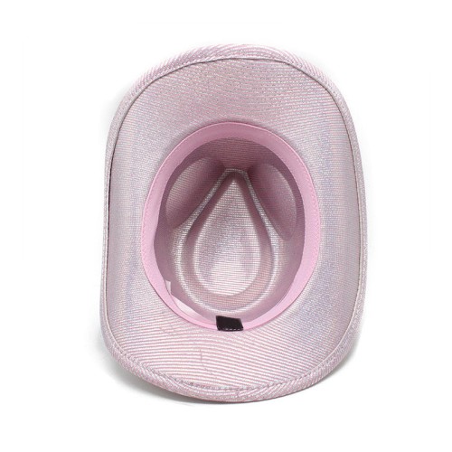 Fashionable glitter stripe women's cowboy hat