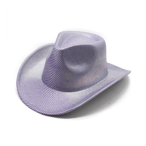 Fashionable glitter stripe women's cowboy hat