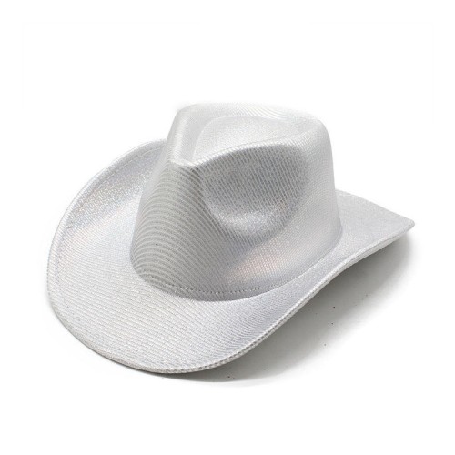 Fashionable glitter stripe women's cowboy hat