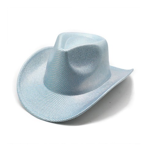 Fashionable glitter stripe women's cowboy hat