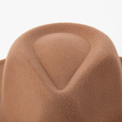 Women's gold hoop detail suede cowboy hat