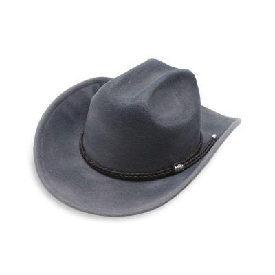 Distressed wide brim comfortable women's cowboy hat