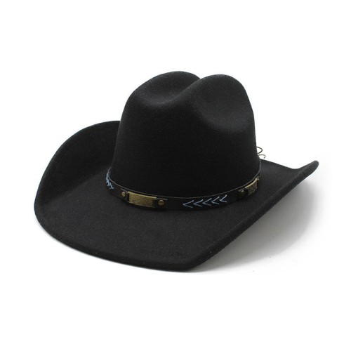 Women's curved wide brim suede cowboy hat