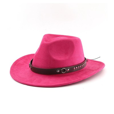 High quality women's suede western cowboy hat