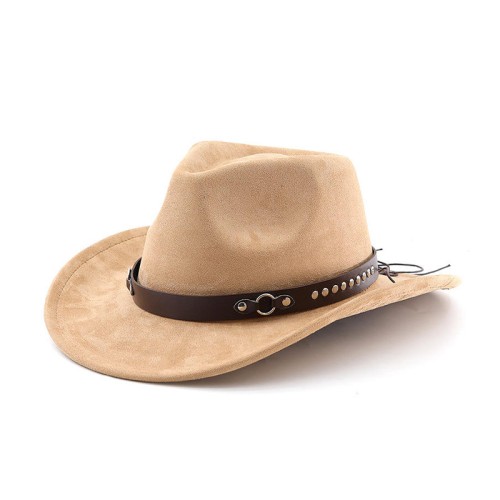 High quality women's suede western cowboy hat