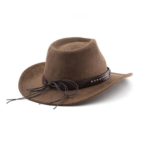 High quality women's suede western cowboy hat