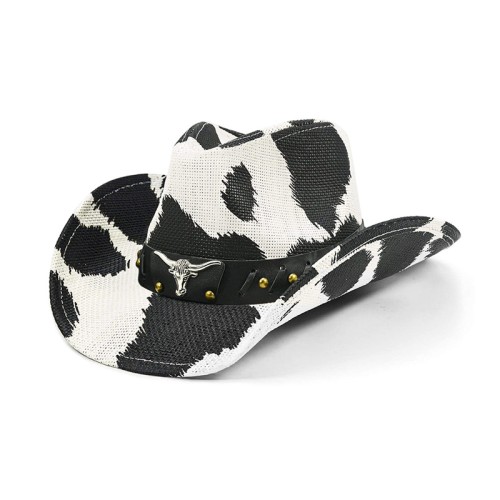 Stylish breathable braided women's cowboy hat