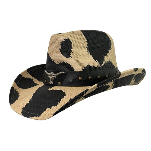 Stylish breathable braided women's cowboy hat