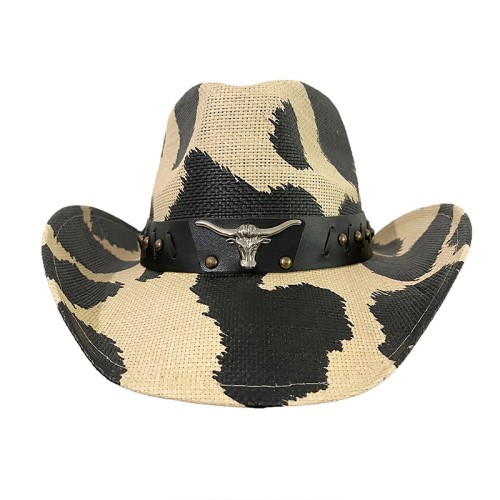 Stylish breathable braided women's cowboy hat