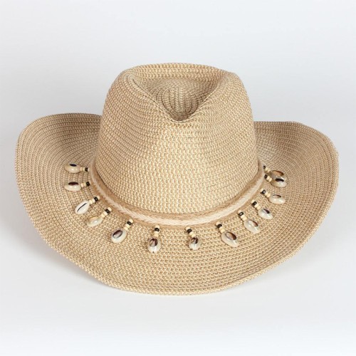Sun protection curved wide brim women's cowboy hat